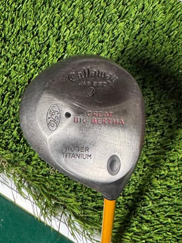 Callaway Golf Great Big Bertha War Bird 3 Wood Ruger Titanium Stiff Flex Right