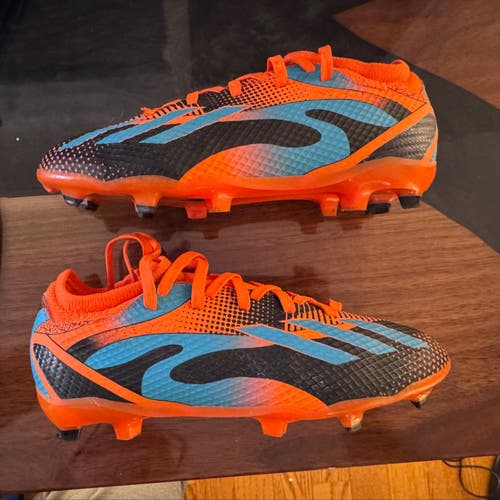 Adidas X Speedportal Messi.3 FG J Soccer Cleats Orange Silver Size 2.5