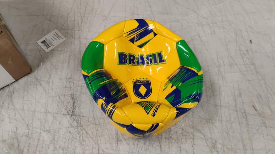 Vizari Brasil Soccer Ball, Durable Faux Leather Machine-Sewn, 30-Panel Design Adult | VZBL91864-5