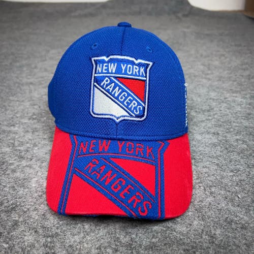 New York Rangers Mens Hat Large Flex Blue Red Hockey NHL Cap Sports Logo Casual