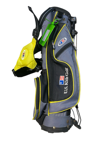 Used US Kids BLACK AND YELLOW BAG Jr Stand Bag Black 11706-S000369918