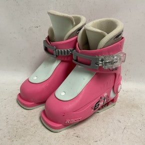 Used Roces IDEA UP 160-185 Girls DH Ski Boot Pink 160 MP - Y09 11855-S000197315