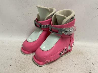 Used Roces IDEA UP 160-185 Girls DH Ski Boot Pink 160 MP - Y09 11855-S000197315