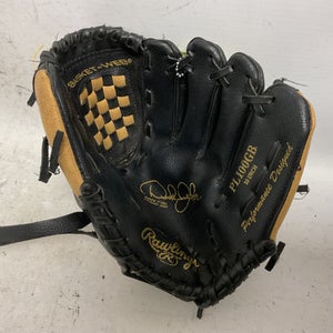Used Rawlings PL100GB Baseball Glove RH Throw Black And Natural 10" 11855-S000197313
