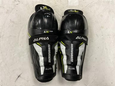 Used Warrior ALPHA LX PRO Youth Shin Guards Black And White 9" 11855-S000197305