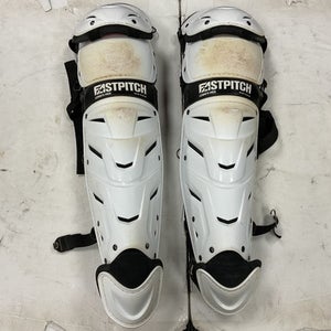 Used All-Star LGWAFX-MED Catchers Leg Guards White Adult 11855-S000197282