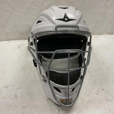 Used All-Star MVP2500-1 Catchers Helmet w/Mask White MD 11855-S000197281