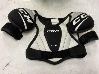 Used CCM LTP Youth Shoulder Pads Black And White MD 11855-S000197240