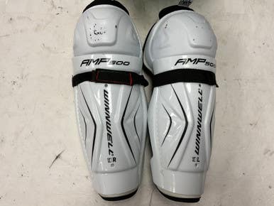 Used WinnWell AMP 500 Junior Shin Guards White 12" 11855-S000197235