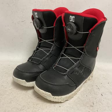 Used DC Shoes SCOUT 2023 Boys Snowboard Boots Black And Red Junior 05 11855-S000197232
