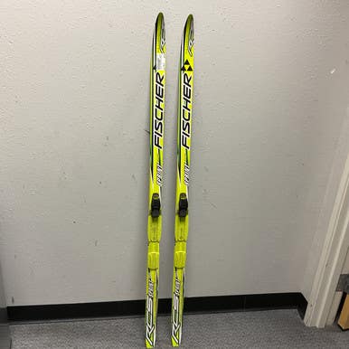 Used Fischer RCS SPRINT CROWN Boys XC Ski/Binding Yellow 140 cm 11855-S000197035