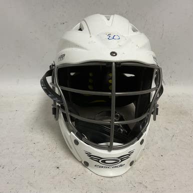 Used Cascade CS-R Lacrosse Helmet White One Size 11855-S000197126
