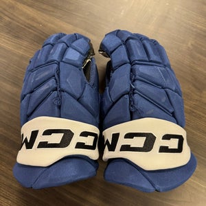 #21 MITCHELL CHAFFEE Used CCM JetSpeed FT8 Pro Gloves 14" Pro Stock (Set 3)