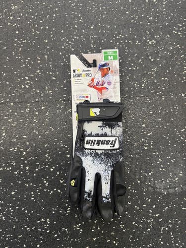 Used Franklin BB/SB Batting Gloves Black MD 11849-S000035224