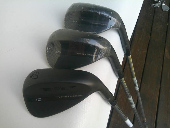 Titleist BV SM10 Jet Black (50.08F*, 54.08M*, 58.08M*) Wedge Set w/ Wedge Flex