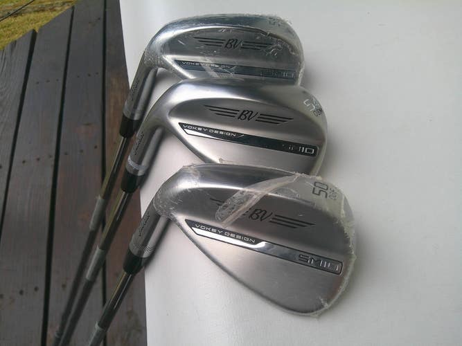 Titleist BV SM10 Tour Chrome (50.08F*, 54.08M*, 58.14K*) Wedge Set w/ Wedge Flex