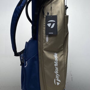 Taylormade Flex Tech 24 Stand Bag Navy/Tan 4-Way Divide Dual Strap Golf Bag NEW