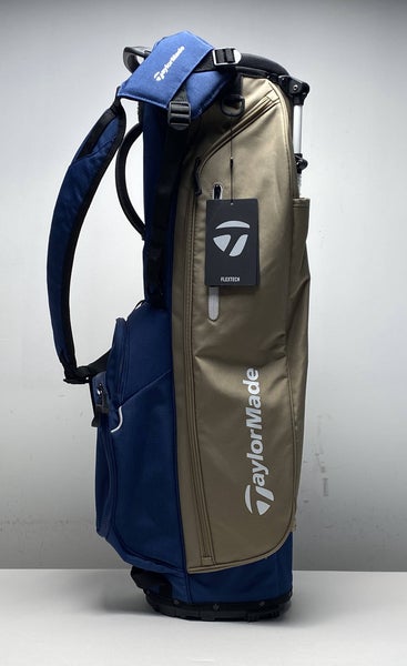Taylormade Flex Tech 24 Stand Bag Navy/Tan 4-Way Divide Dual Strap Golf Bag NEW