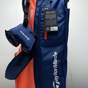 Taylormade Flex Tech Stand Bag Navy / Coral 4-Way Divide Dual Strap Golf Bag NEW