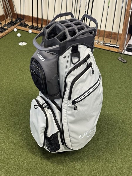 Callaway Cargo 2025 Cart Bag - White / Hex Camo 14-wayDivider w Rain Cover used
