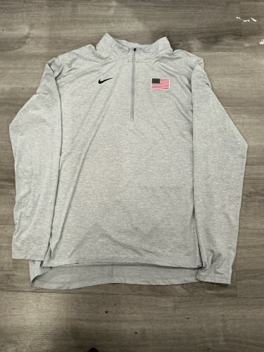 Team USA Gray Men's XL Nike 1/4 Zip (New)