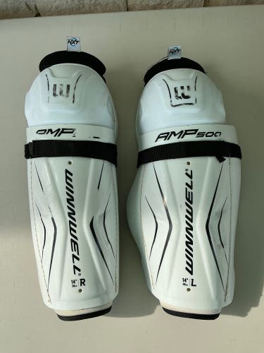 Senior Winnwell AMP 500 Shin Pads 14" (Used)