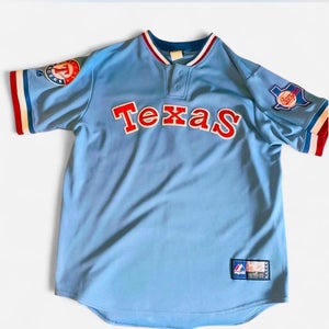Nolan Ryan Texas Rangers Majestic Cooperstown Collection Throwback Jersey – Excellent Condition
