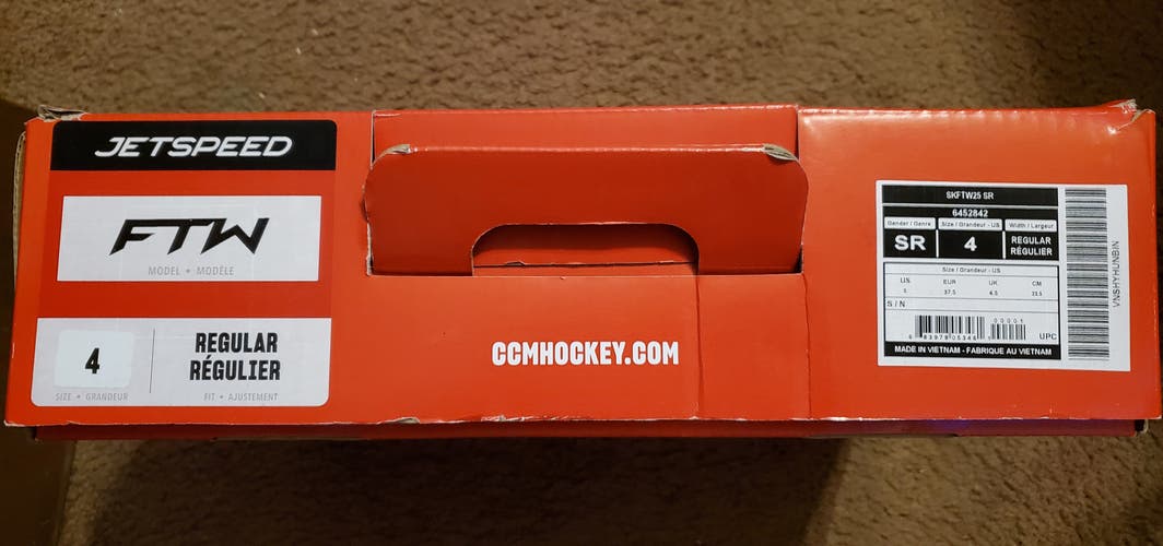 2025 CCM JetSpeed FTW Hockey Skates Regular Width Size 4 (New) Retail $649 Selling for $549