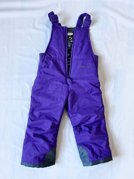 Arctix Toddler Chest High Insulated Snow Bib Overalls purple 3T Unisex EUC