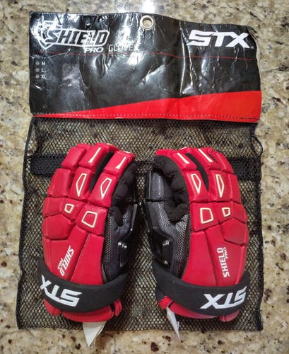 FREE SHIPPING! NEW (other) Red STX Shield Pro Goalie Gloves 13" Large