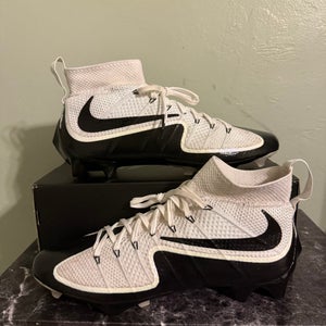 Men's 12 Nike Vapor Edge Untouchable 360 High Top (Used) white/black custom