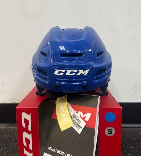 Small Blue CCM Tacks 710 (New) Helmet Item#CC710S
