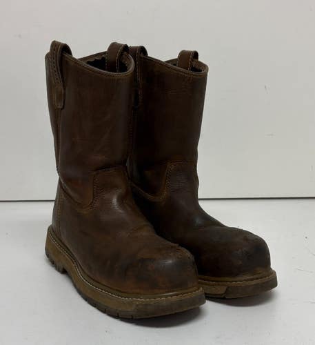 Muck Wellie Classic Waterproof Brown Leather Safety Toe Boots US 8.5 EU 42