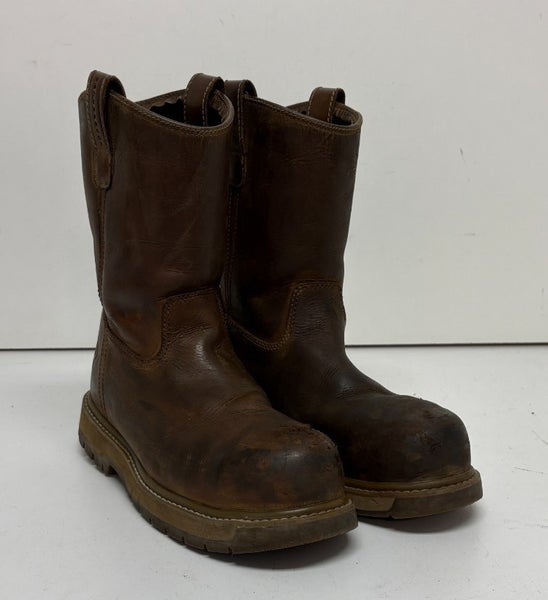 Muck Wellie Classic Waterproof Brown Leather Safety Toe Boots US 8.5 EU 42