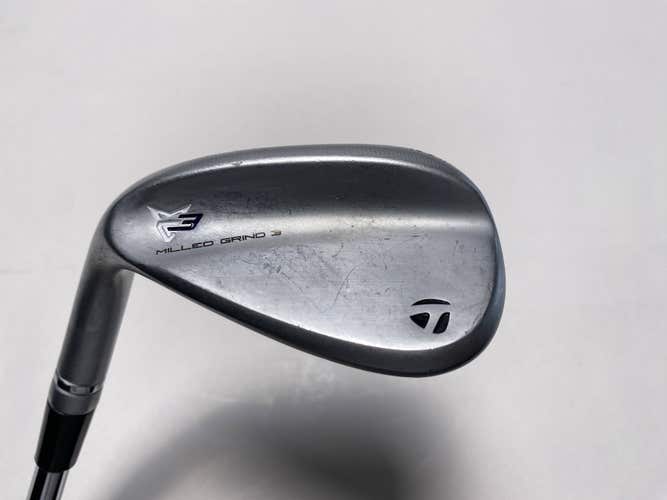 TaylorMade Milled Grind 3 Raw Chrome Sand Wedge SW 56* 12 DG S200 Stiff Mens LH