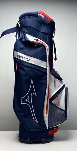 Mizuno BR-D3C Cart Bag Navy/Red 7-Way Divide Single Strap Golf Bag NEW