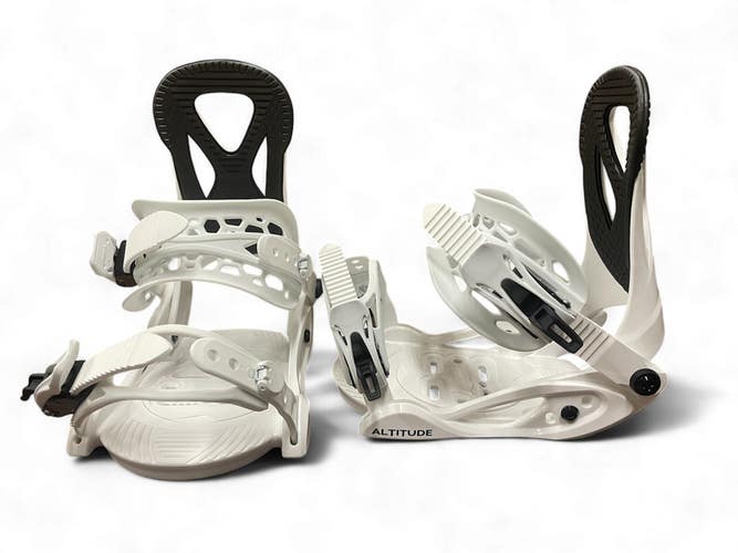 ALTITUDE JR RIPPER SNOWBOARD BINDINGS 4x4 BURTON 3D & EST CHANNEL WHITE (3-6)