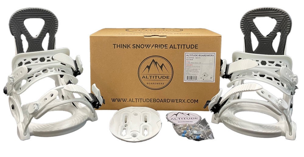JR KIDS ALTITUDE "JR RIPPER" SNOWBOARD BINDINGS 4x4 BURTON 3D & EST SIZES: 3-6