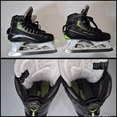 Bauer Elite Hockey Goalie Skates Regular Width Size 2 (Used)