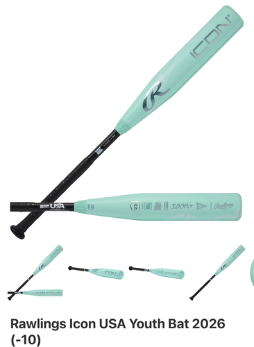 2026 Rawlings Icon Composite USA Certified Bat (-10) 20 oz 30" (Used)