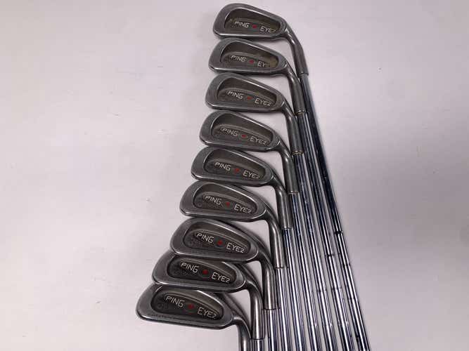 Ping Eye 2 Iron Set 3-PW+SW Red Dot 1* Flat KT-Shaft Regular Steel Mens RH