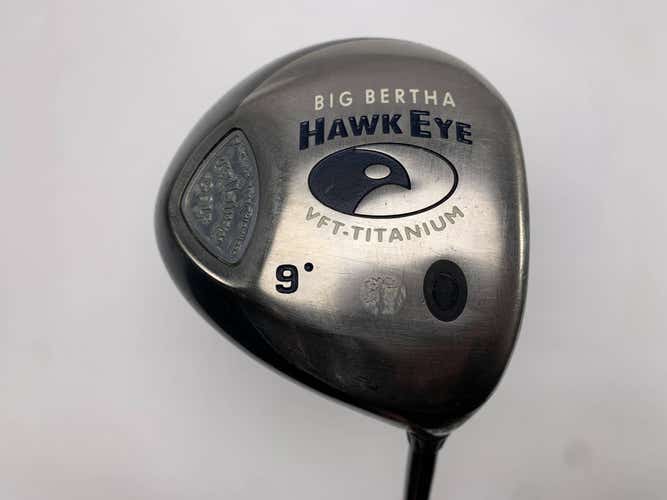 Callaway Hawkeye VFT Driver 9* Big Bertha System 60 Firm Graphite Mens RH