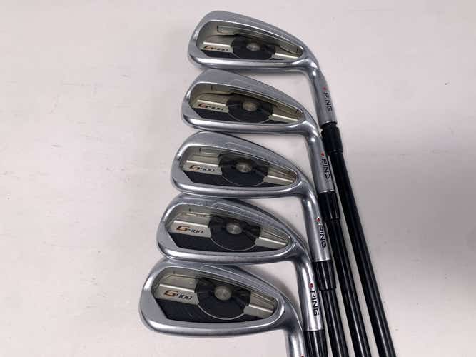 Ping G400 Iron Set 6-PW Red Dot 1* Flat Alta CB AWT Senior Steel Mens RH