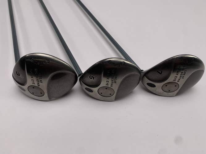 Callaway Hawkeye Wood Set 3 5 7 | 15* 18* 21* Hawk Eye Gems UL Ladies RH
