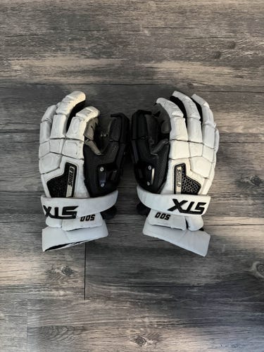 STX Shield 500 Lacrosse Gloves 13" - White/Black
