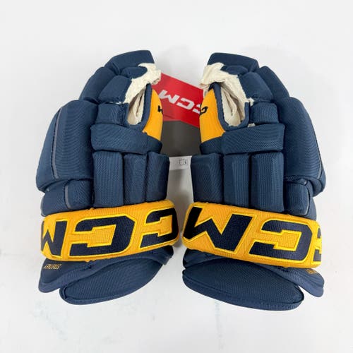 New Navy and Yellow CCM HG97 Gloves | Nashville Predators | 14" - #683978076620
