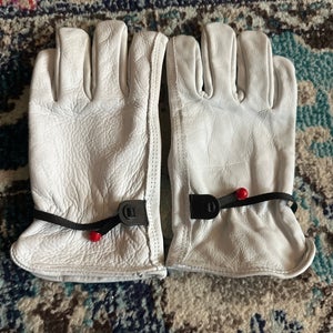 Adjustable White Batting gloves