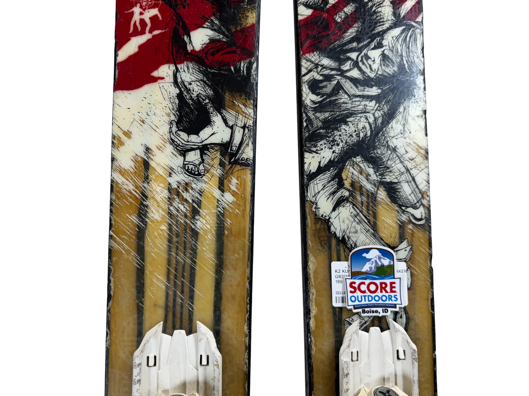 【希少モデル】K2 Kung Fujas 169cm + Marker 169cm K2 Kung Fujas Skis w/ Marker Griffon Bindings | SidelineSwap