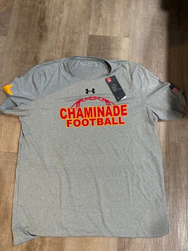 Chaminade Football Gray Medium Men's Under Armour Shirt (New)