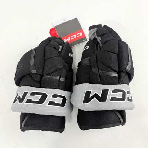 New Black and Grey CCM HG12 Gloves | LA KINGS | 14" - #191035035928